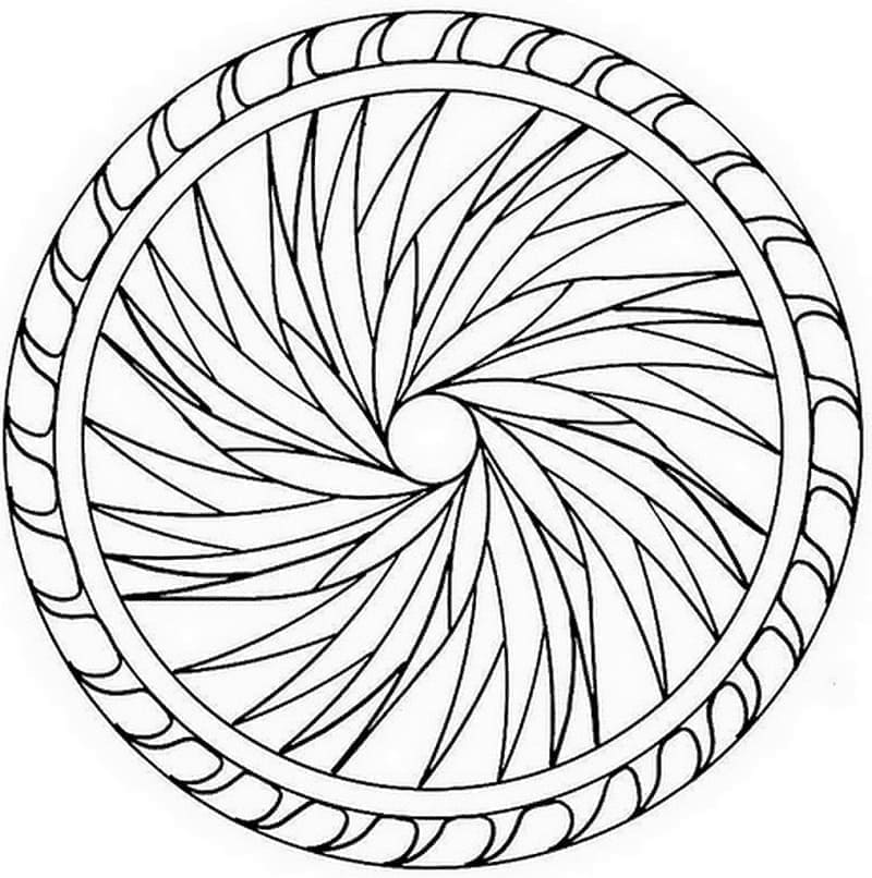 Leichtes Mandala ausmalbilder