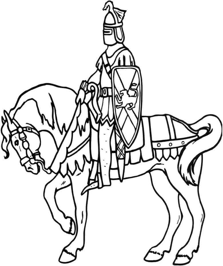 Leichtes Ritter ausmalbilder