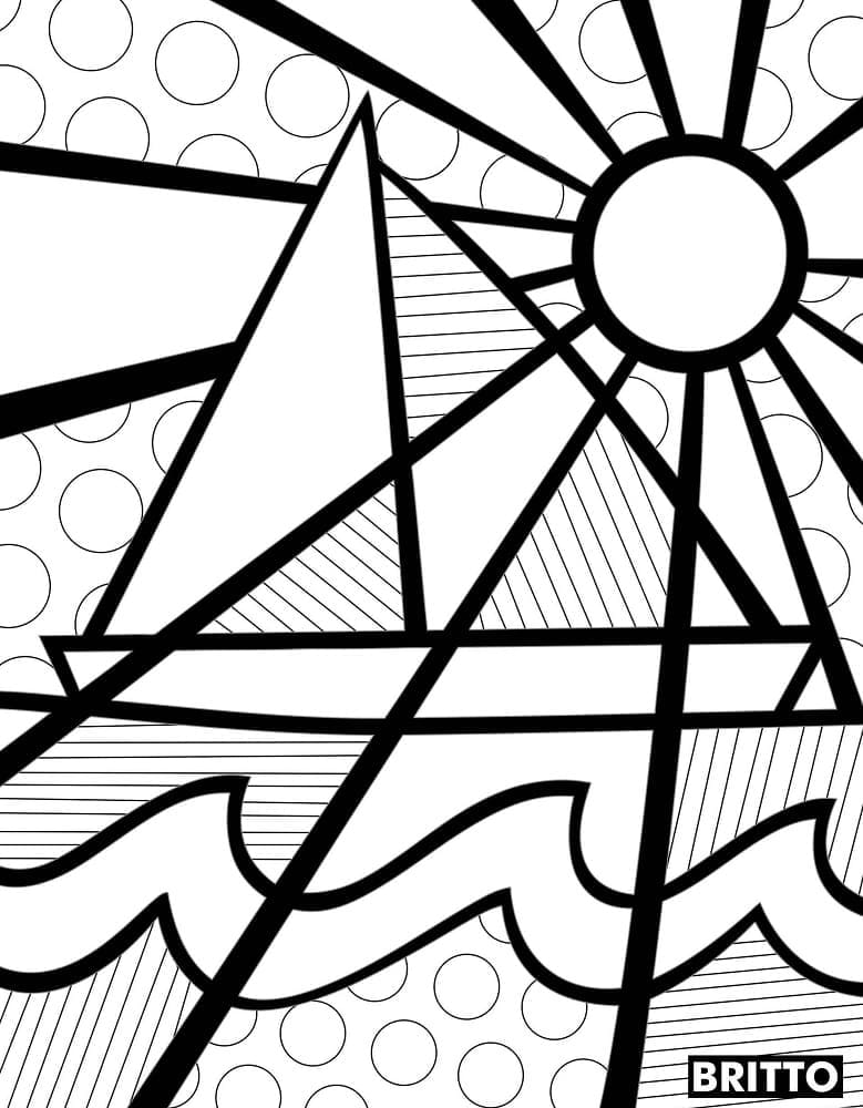 Leichtes Romero Britto ausmalbilder