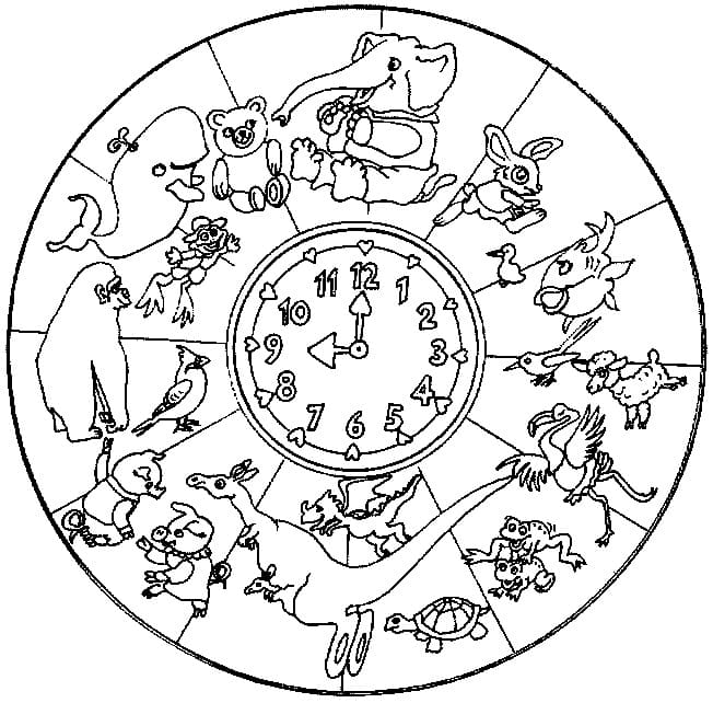 Leichtes Tiere Mandala ausmalbilder