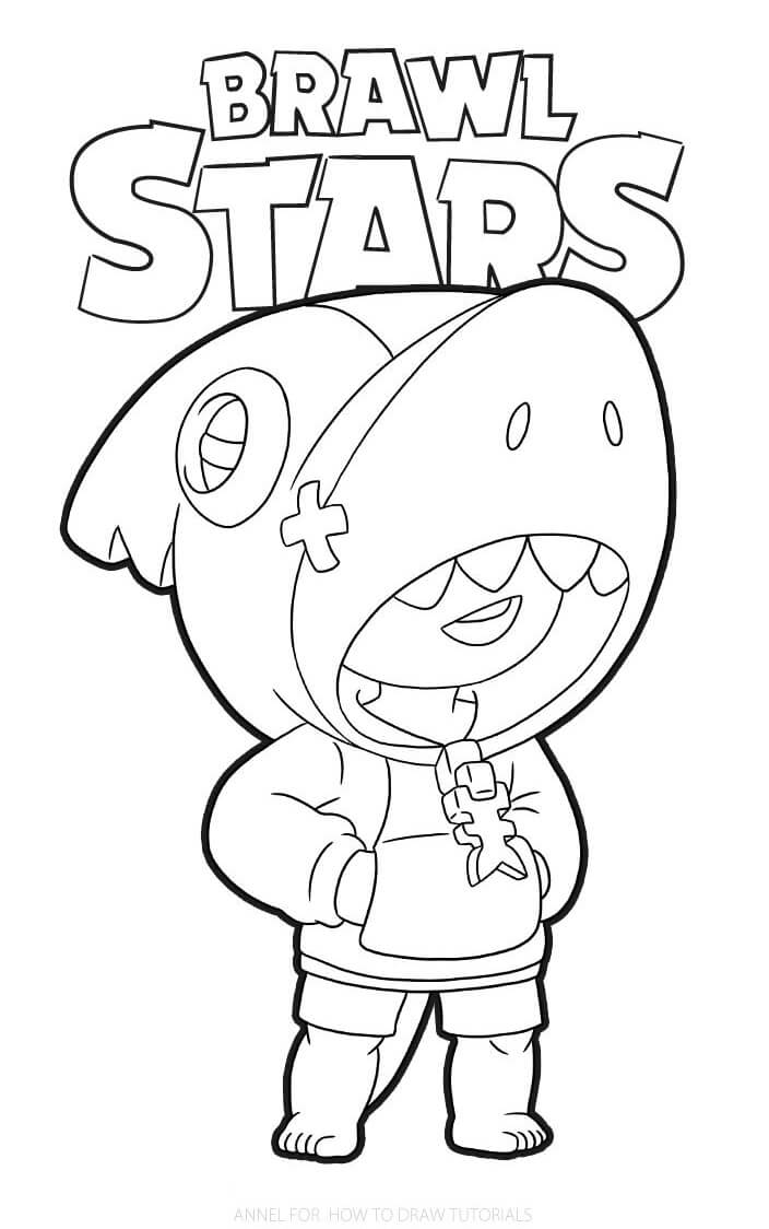 Leon Brawl Stars ausmalbilder