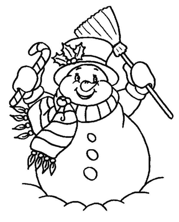 Liebenswerter Schneemann ausmalbilder