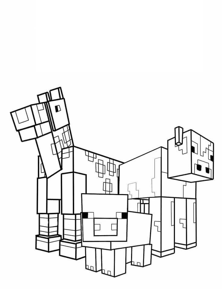 Liebenswertes Minecraft ausmalbilder