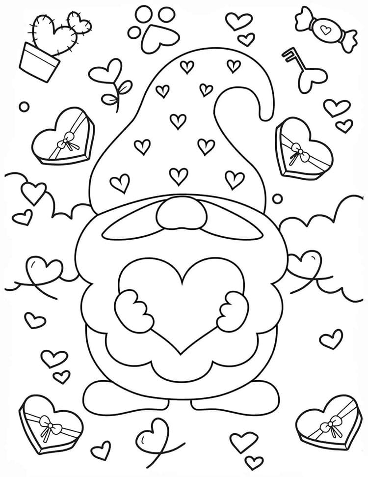 Liebevolles Valentinstag ausmalbilder
