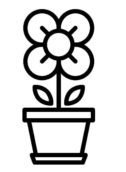 Lieblicher Blumentopf ausmalbilder