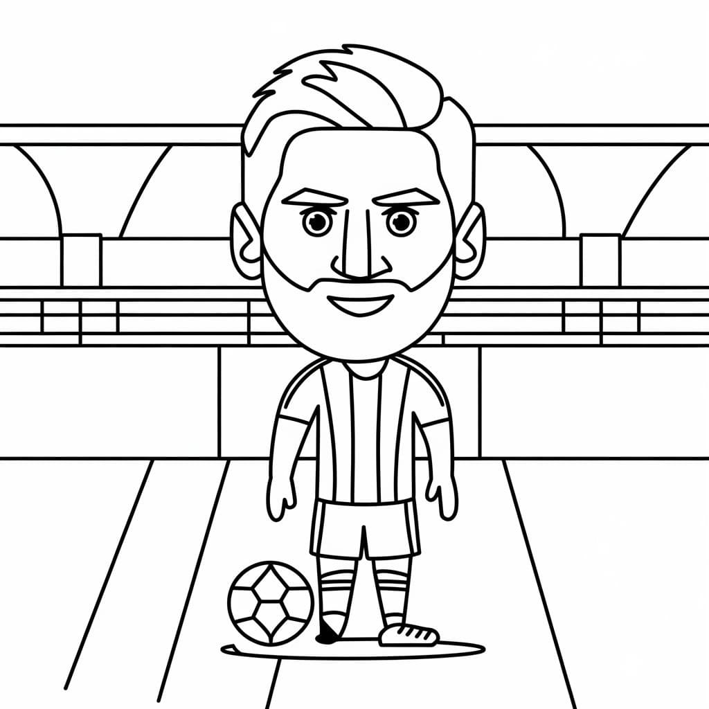Lionel Messi Druckbar Frei ausmalbilder