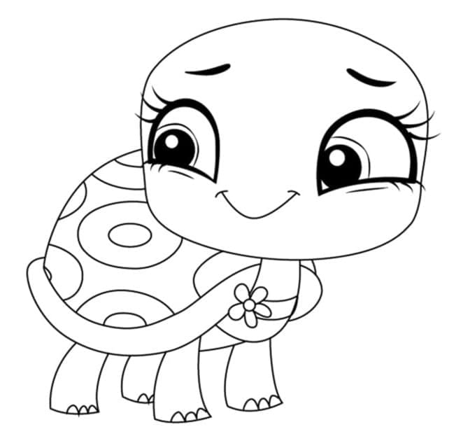 Littlest Pet Shop Olive Shellstein ausmalbilder