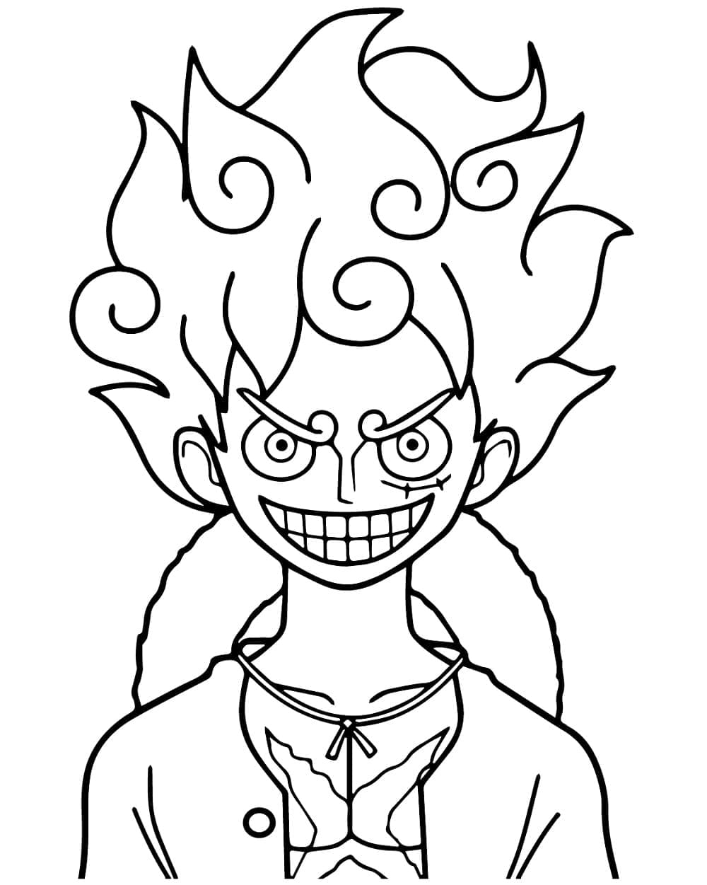 Luffy für 4-jährige Kinder ausmalbilder