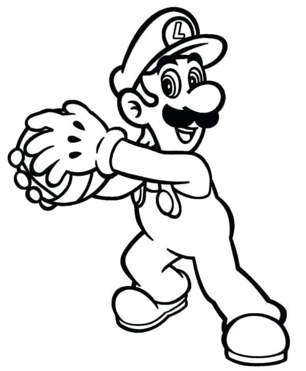 Luigi Druckbar ausmalbilder