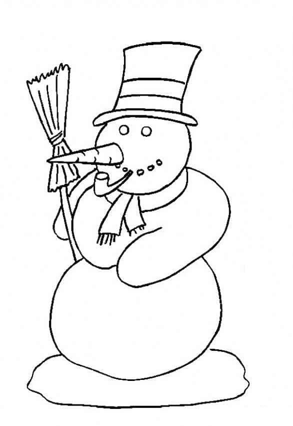 Lustiger Schneemann ausmalbilder