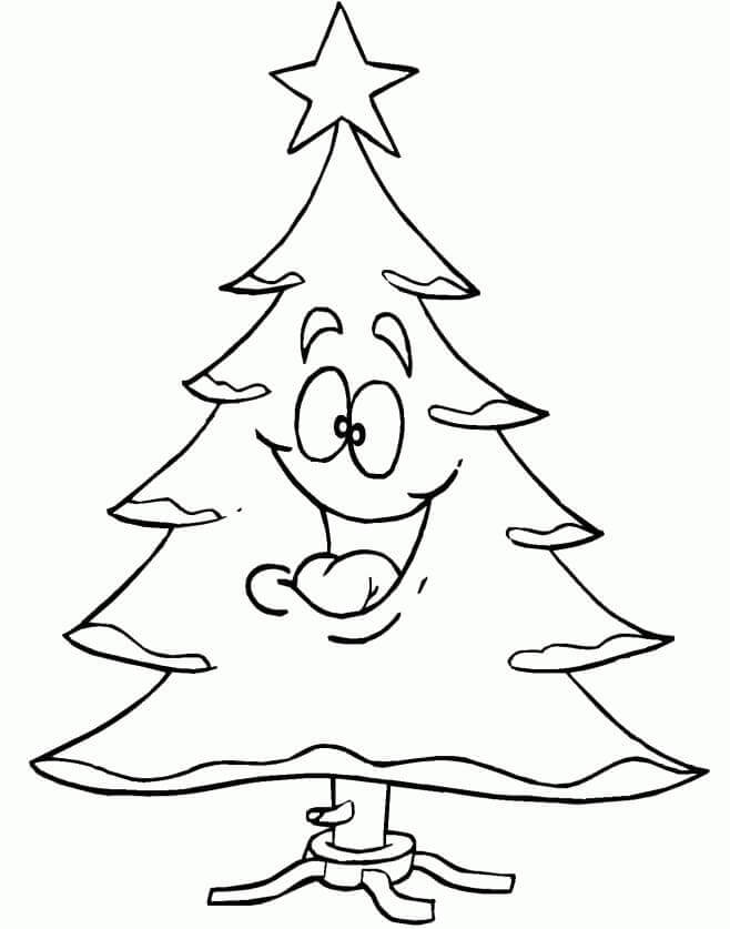 Lustiger Weihnachtsbaum ausmalbilder