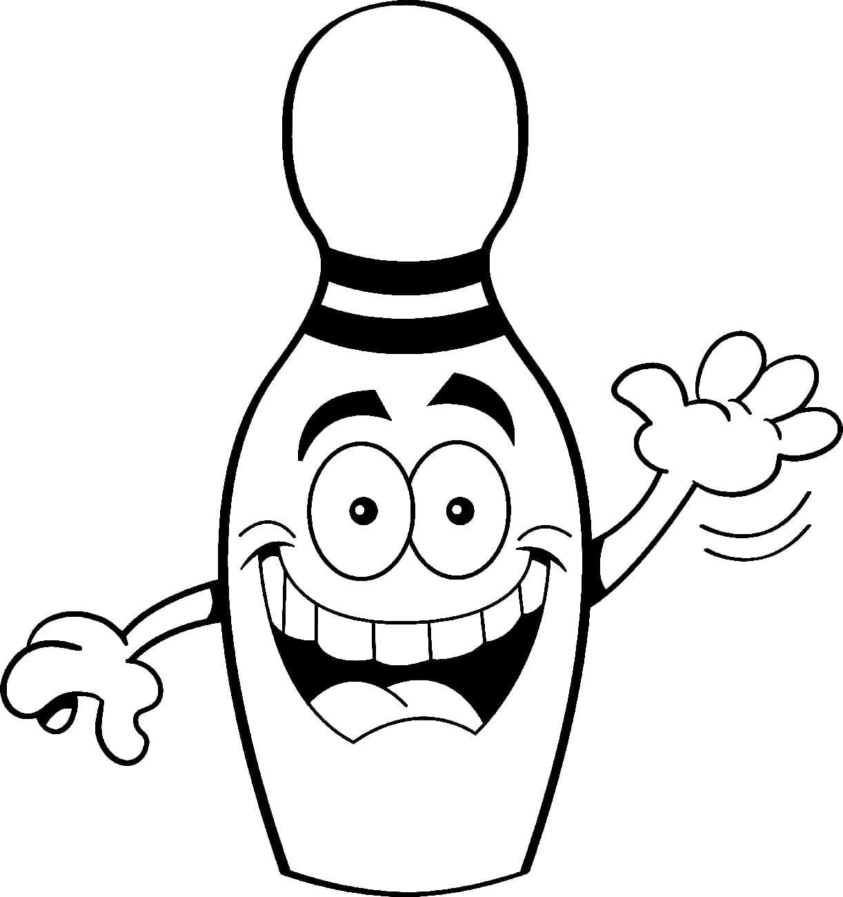 Lustiges Bowling ausmalbilder