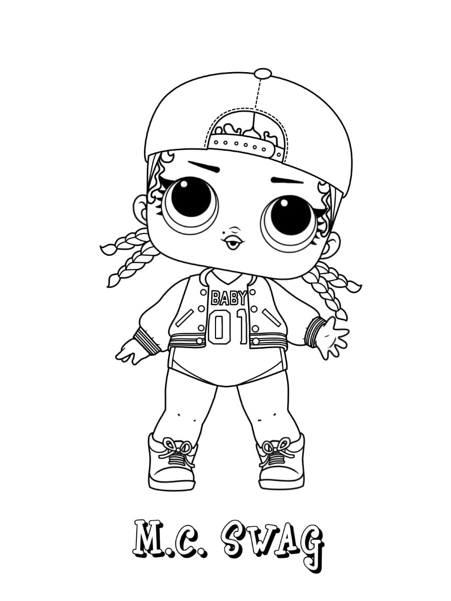 MC Swag di Lol Surprise ausmalbilder