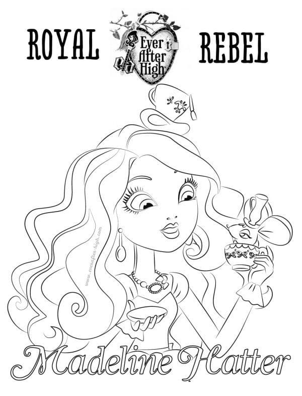 Madeline Hatter Ever After High ausmalbilder