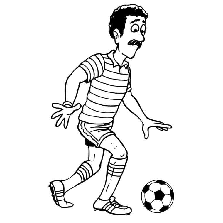 Männer spielen Fußball ausmalbilder
