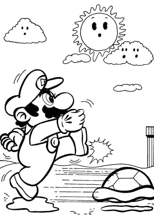 Mario Druckbar Gratis ausmalbilder