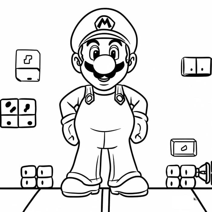 Mario Für Kinder Gratis ausmalbilder