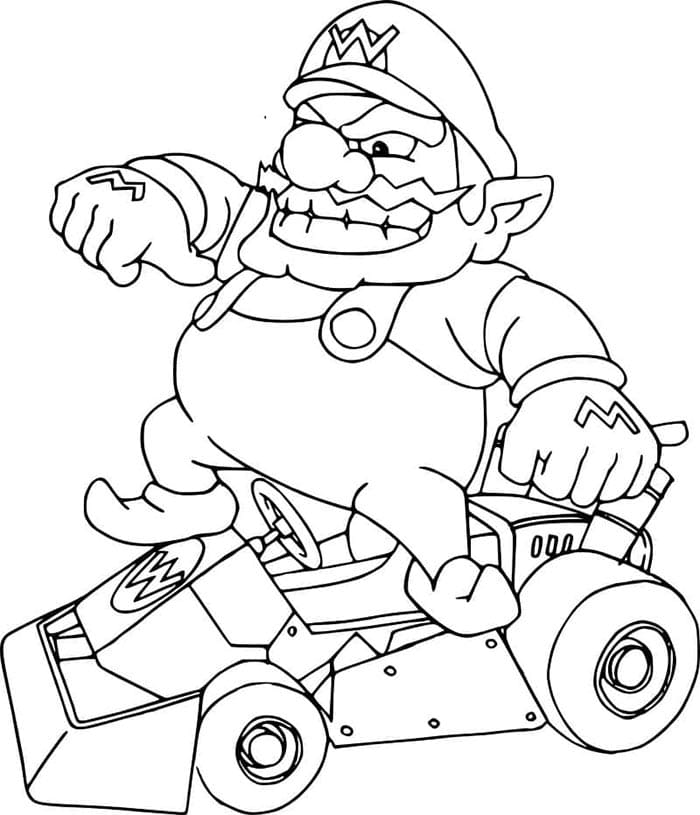 Mario Kart Drucken ausmalbilder