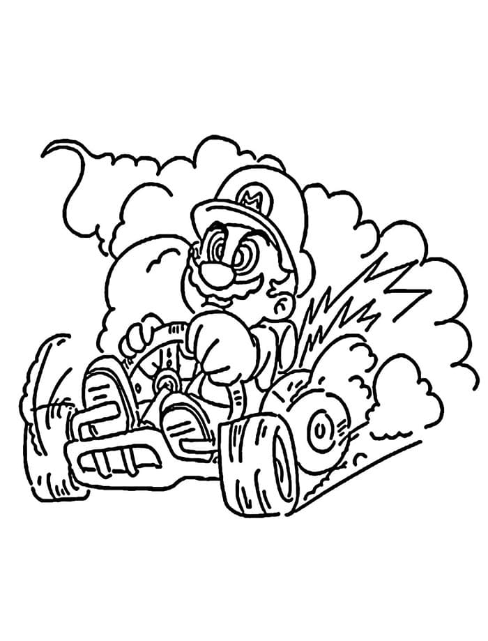 Mario Kart Kostenlos Für Kinder ausmalbilder