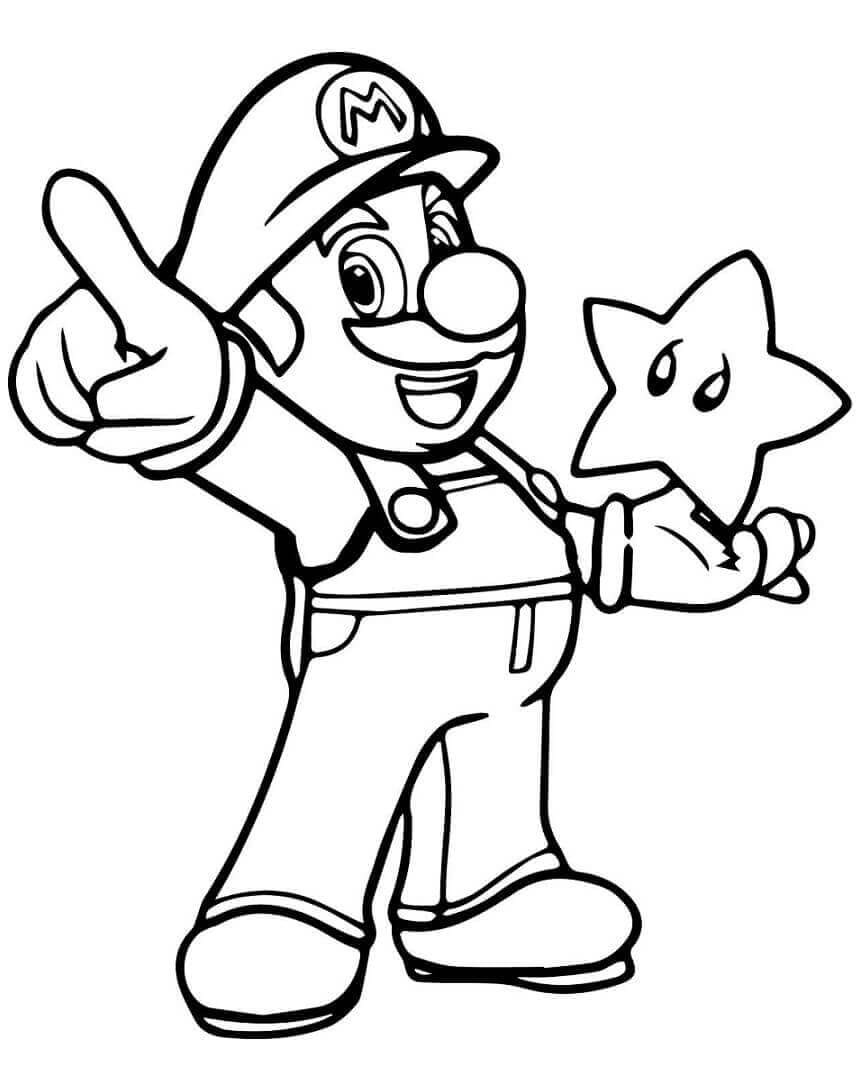 Mario Kostenlos Druckbar ausmalbilder