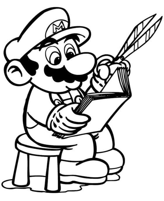 Mario Zum Drucken ausmalbilder