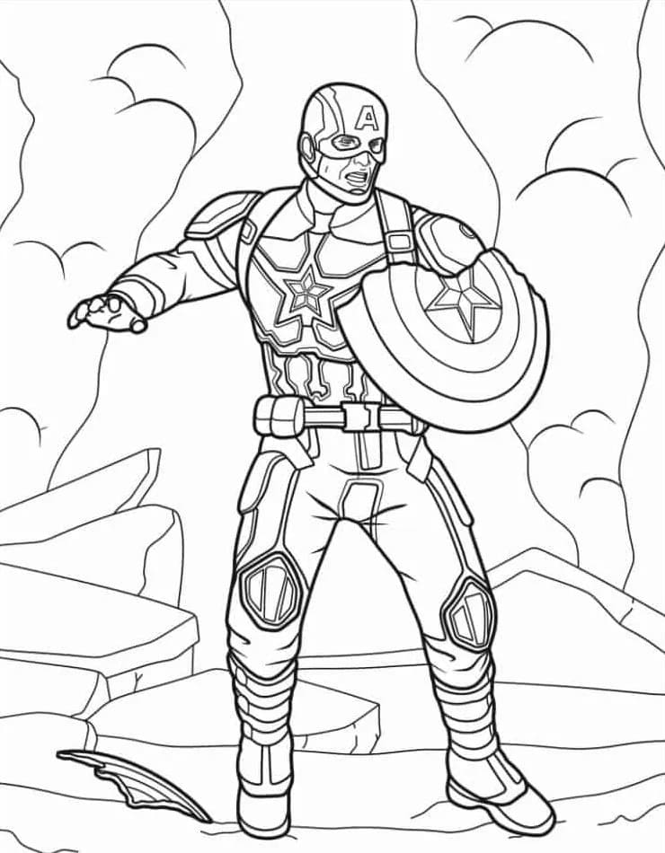 Marvel Captain America ausmalbilder