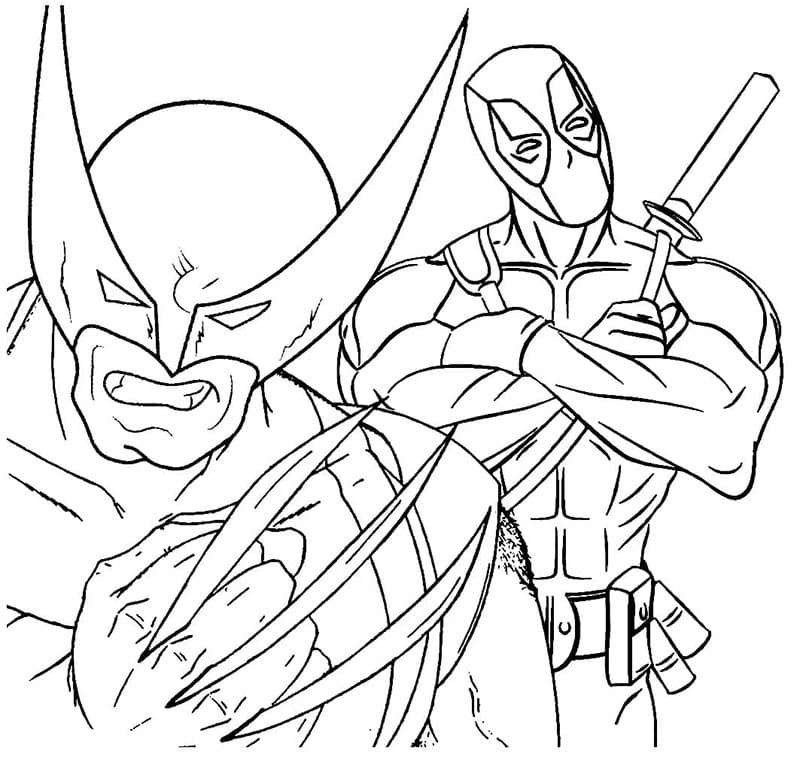 Marvel Deadpool ausmalbilder
