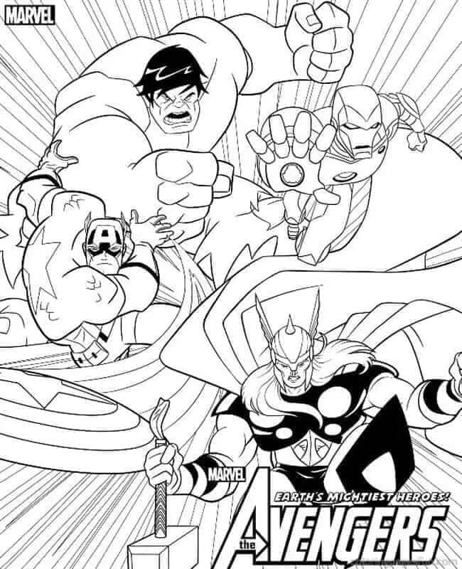 Marvel Superheld Avengers ausmalbilder