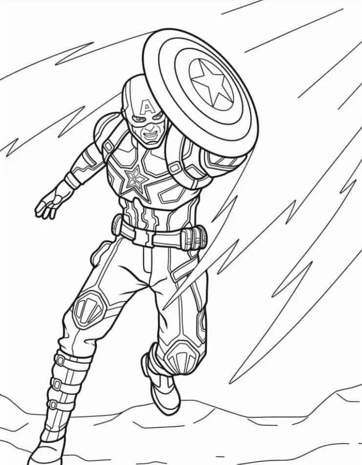 Marvel Superheld Captain America ausmalbilder
