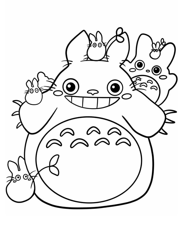 Mein Nachbar Totoro gratis druckbar ausmalbilder