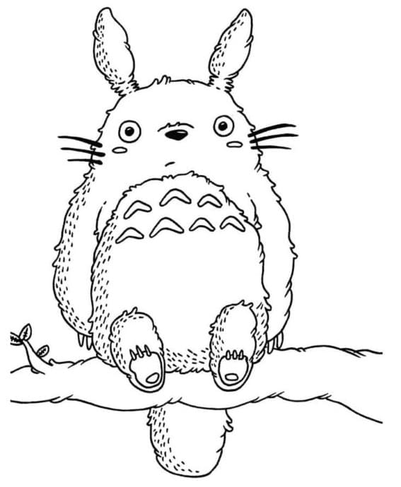 Mein Nachbar Totoro gratis ausmalbilder