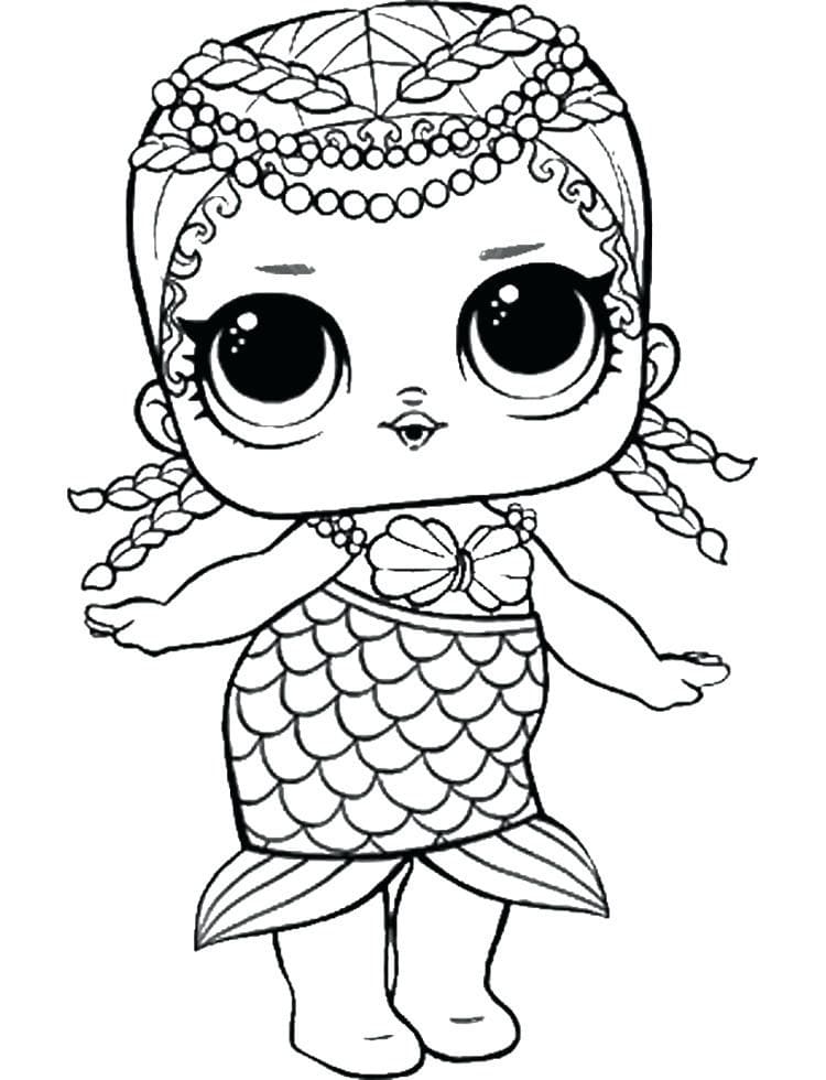 Merbaby di Lol Surprise ausmalbilder