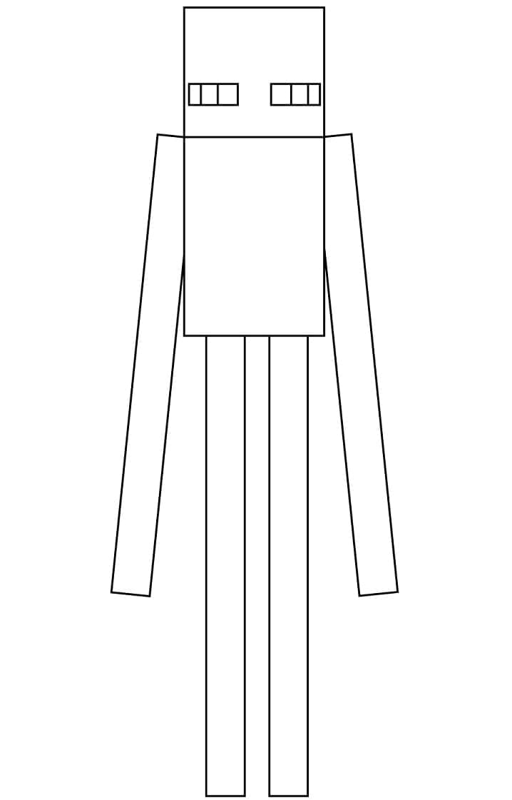 Minecraft Enderman ausmalbilder