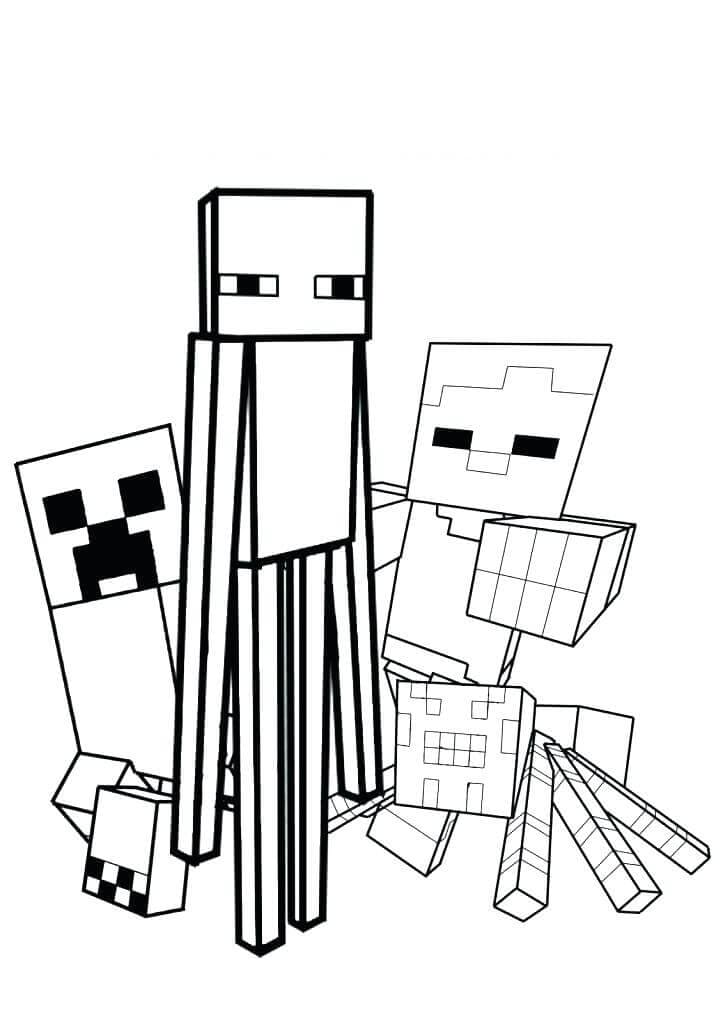 Minecraft Spiel ausmalbilder