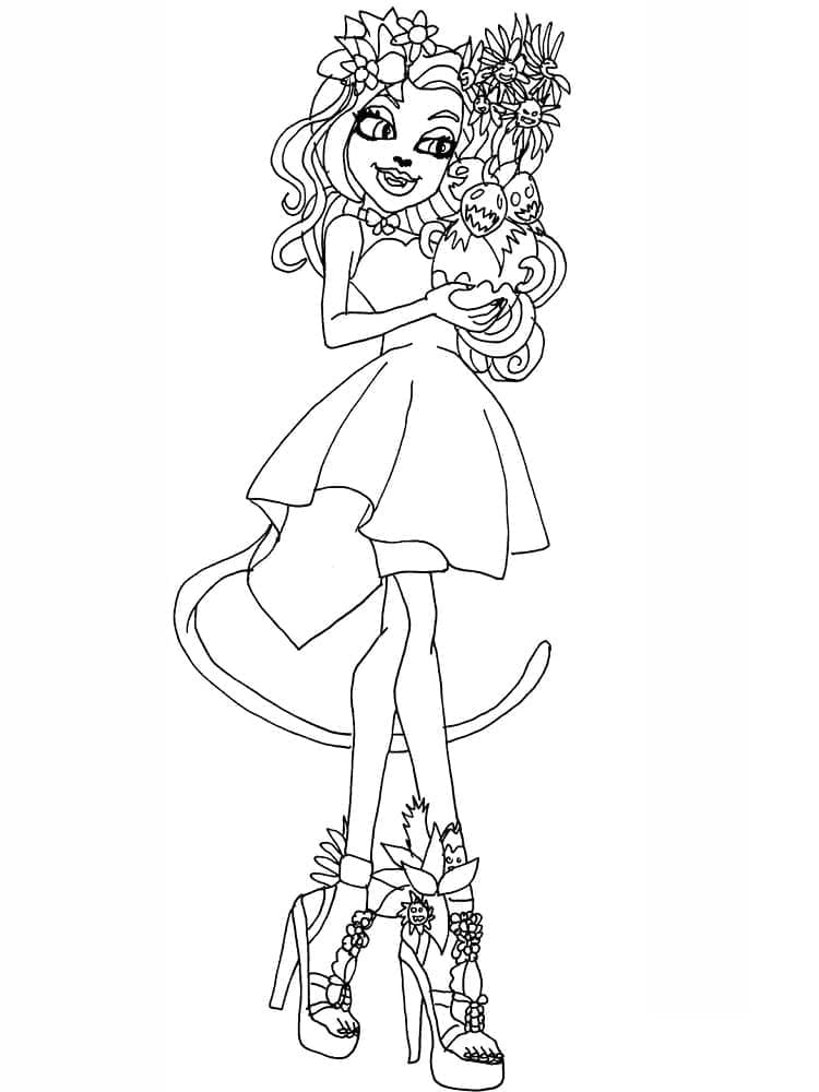Monster High Catrine DeMew ausmalbilder