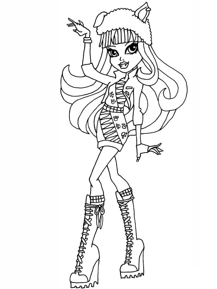 Monster High Howleen Wolf ausmalbilder