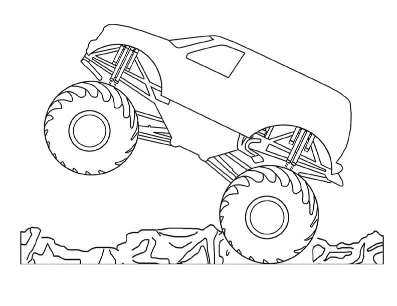 Monstertruck druckfertig ausmalbilder