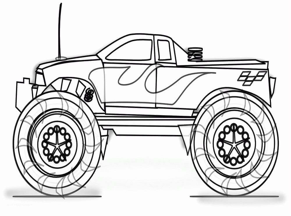 Monstertruck kostenlos ausmalbilder
