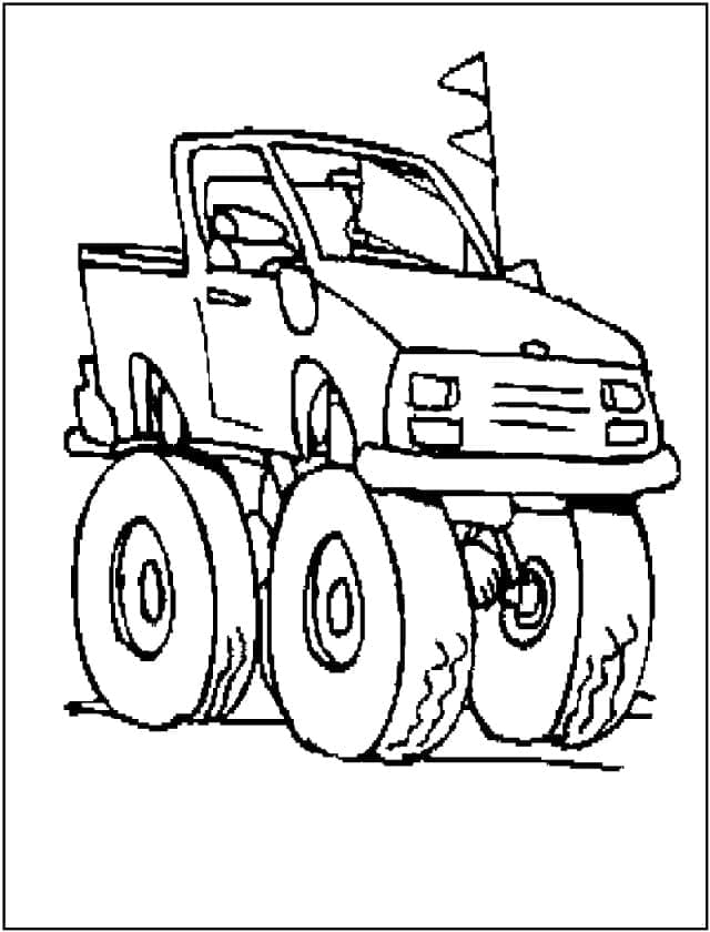 Monstertruck zum Drucken ausmalbilder