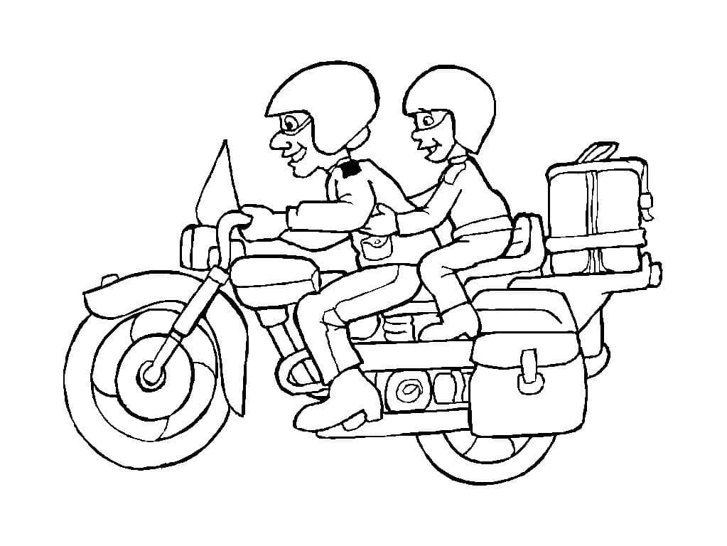 Motorrad 2 ausmalbilder
