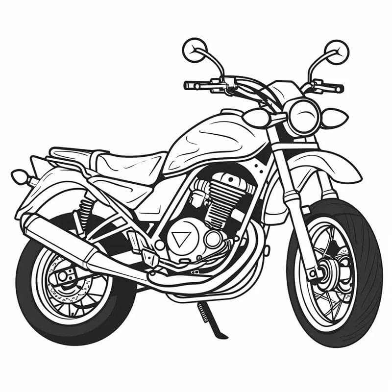 Motorrad Bild zum Drucken ausmalbilder