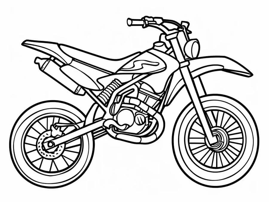 Motorrad für 4-jährige Kinder ausmalbilder