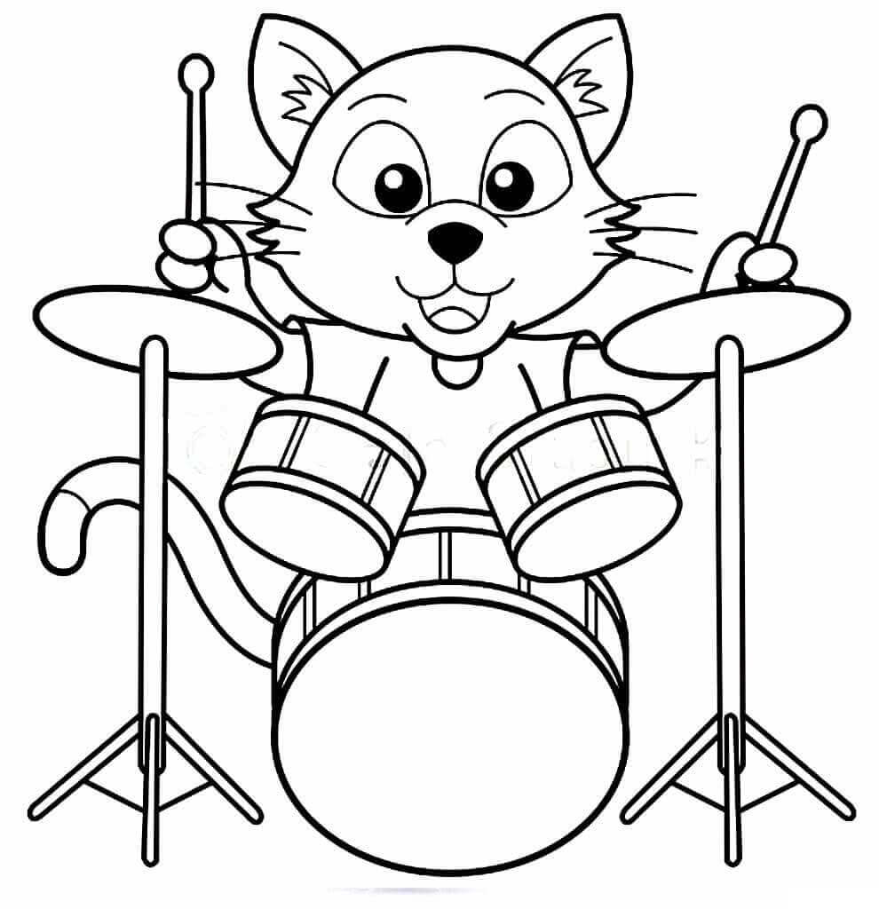 Musikinstrumente für 6-jährige Kinder ausmalbilder