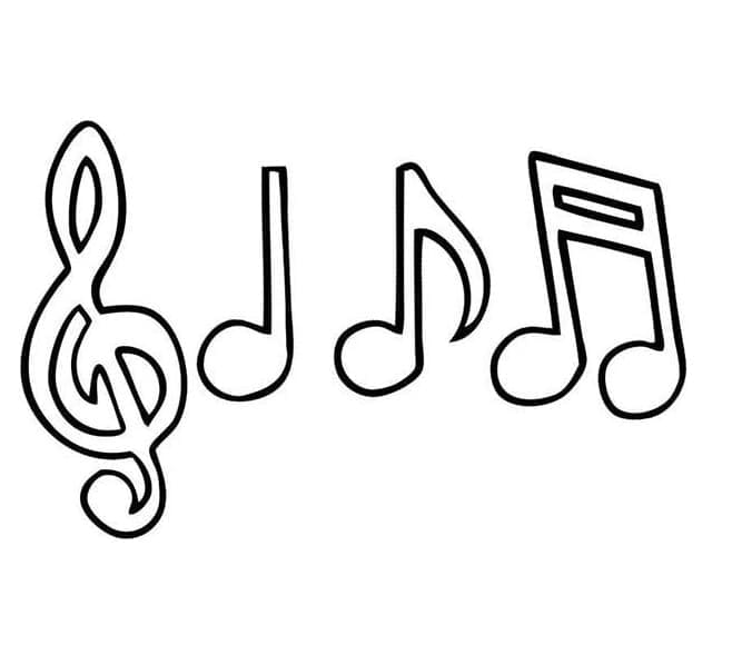 Musiknoten 2 ausmalbilder