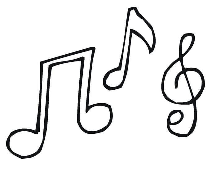 Musiknoten 4 ausmalbilder