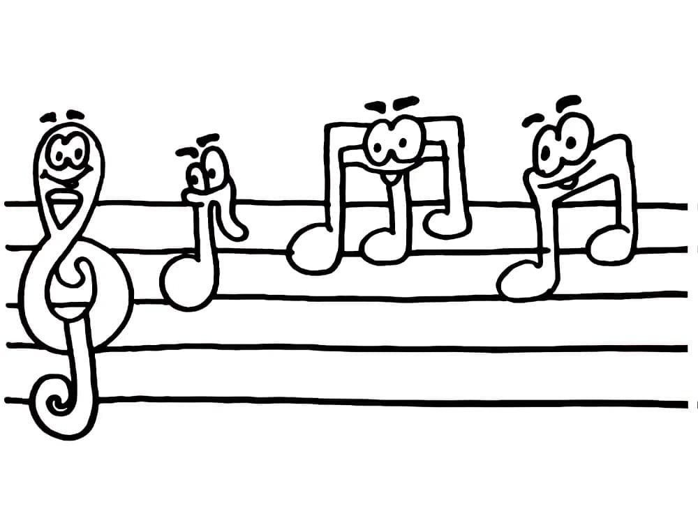 Musiknoten Bild ausmalbilder