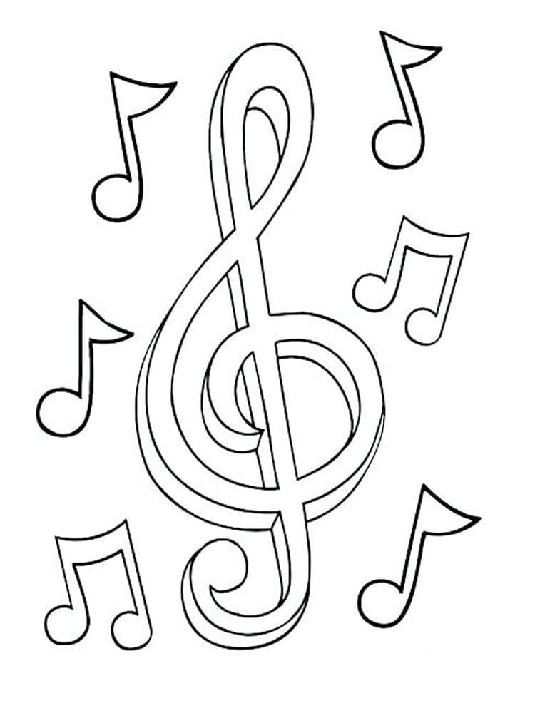 Musiknoten druckbar für Kinder ausmalbilder