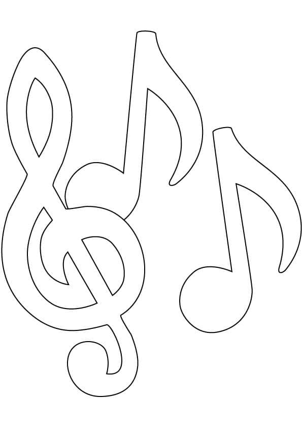 Musiknoten für 3-jährige Kinder ausmalbilder