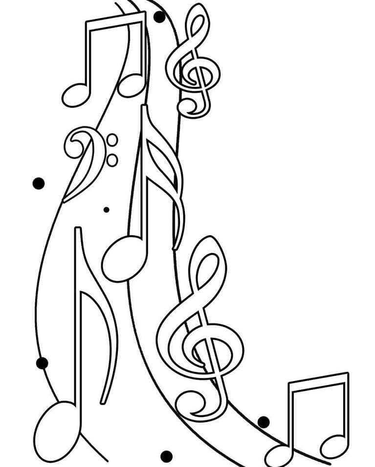 Musiknoten für Kinder ausmalbilder
