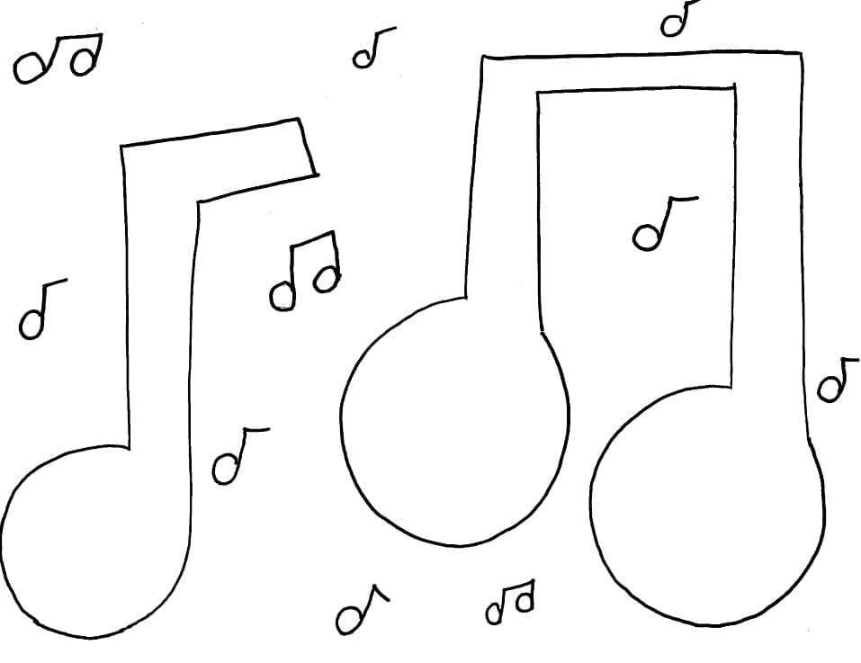 Musiknoten zum Drucken ausmalbilder